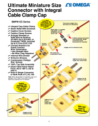 Thumbnail of document Data Sheet - SMPW-CC Cable Clamp Miniature Thermocouple Connectors
